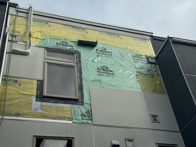 Siding replacement with Kingspan insulation